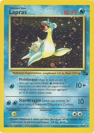 Lapras (1ª Edizione) #10 — Fossil (1ª Edizione)