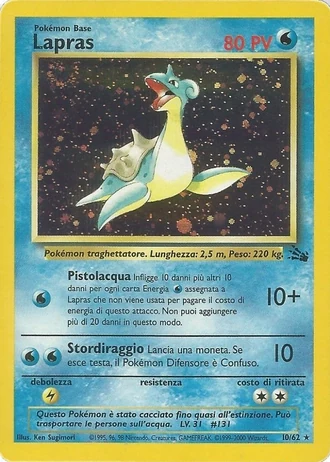 Lapras (1ª Edizione) #10 — Fossil (1ª Edizione)