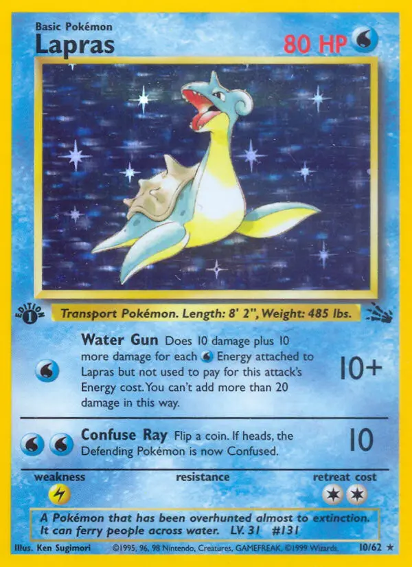 Lapras (1st Edition) #10 — Fossil (1st Edition)