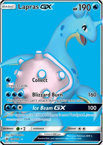 Lapras GX #139 — Sun & Moon
