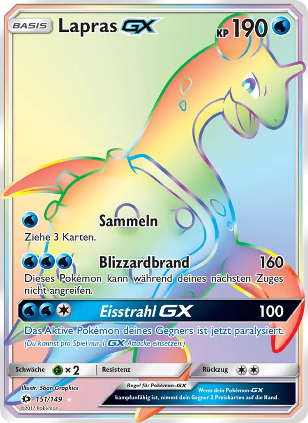 Lapras GX #151 — Sonne & Mond