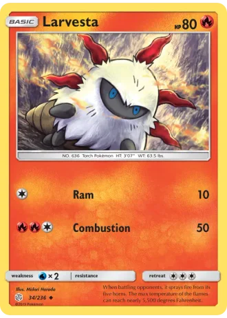 Larvesta #34/236 — Cosmic Eclipse