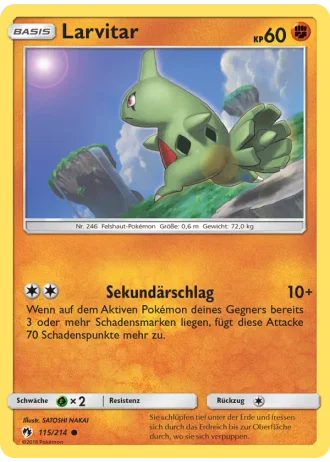 Larvitar #115/214 — Echo des Donners