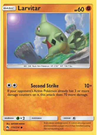 Larvitar #115 — Lost Thunder