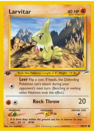 Larvitar (1st Edition) #70/105 — Neo Destiny (1st Edition)