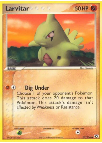 Larvitar #52/106 — EX Smeraldo