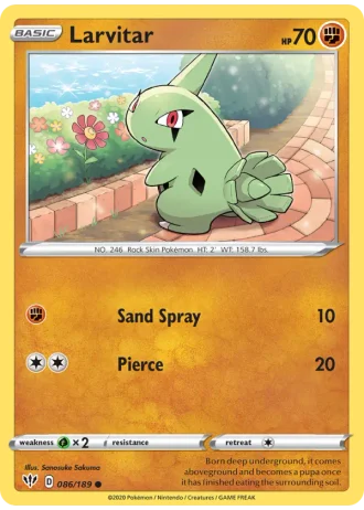 Larvitar #86 — Darkness Ablaze