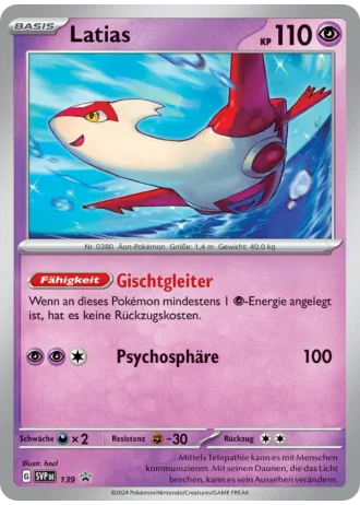 Latias #139 — Karmesin & Purpur Promos