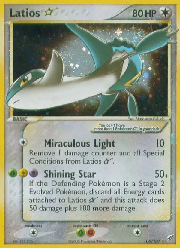 Latios Gold Star #106 — Deoxys