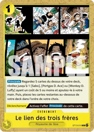 Le lien des trois frères (ST13-019) (Pirate Foil) — ONE PIECE CARD THE BEST vol.2 (PRB02)