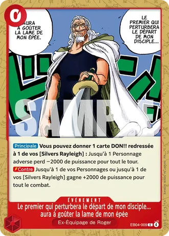 Le premier qui perturbera le départ de mon disciple... aura à goûter la lame de mon épée (EB04-009) — Aventure sur l'Île de Dieu (OP15-EB04)