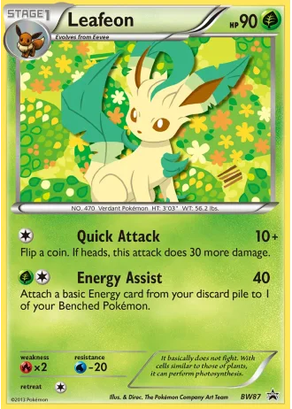 Leafeon BW87 — Black & White Promos