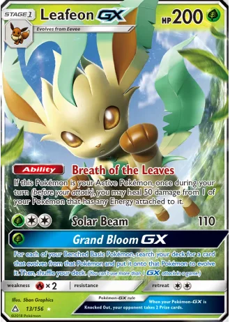 Leafeon GX #13/156 — Ultra Prism