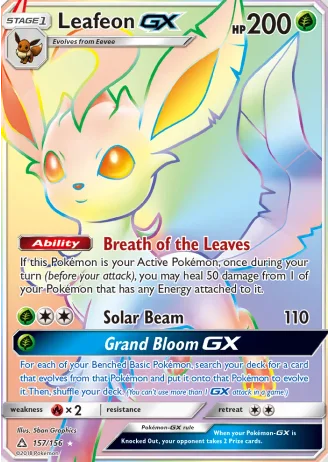 Leafeon GX #157 — Ultra Prism