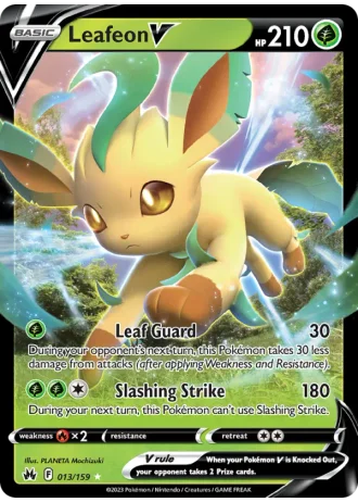 Leafeon V #013/159 — Crown Zenith