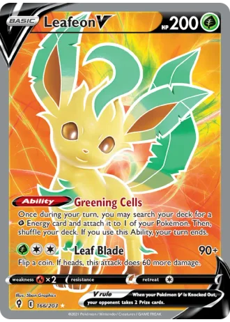 Leafeon V #166/203 — Evolving Skies