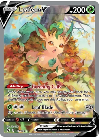 Leafeon V #167/203 — Evolving Skies