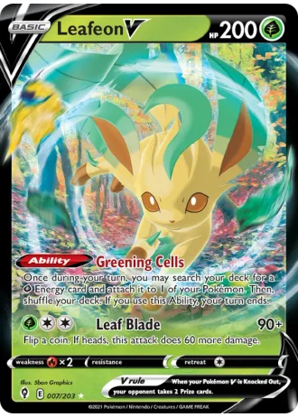 Leafeon V #7/203 — Evolving Skies