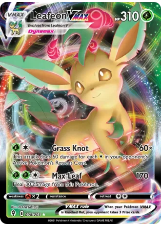 Leafeon VMAX #8/203 — Evolving Skies