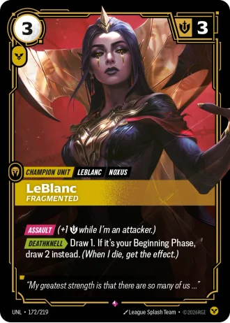 LeBlanc, Fragmented #172/219 — Unleashed