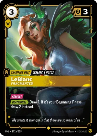 LeBlanc, Fragmented #172a/219 — Unleashed