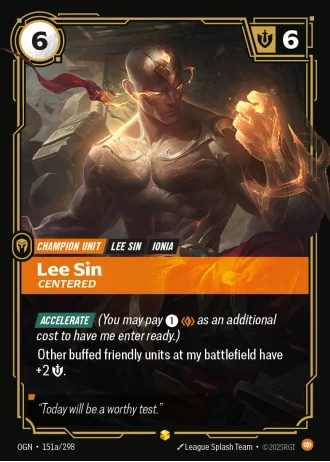 Lee Sin, Centered #151a/298 — Origins