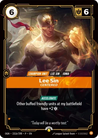 Lee Sin, Centered #151b/298 — Organized Play Promos