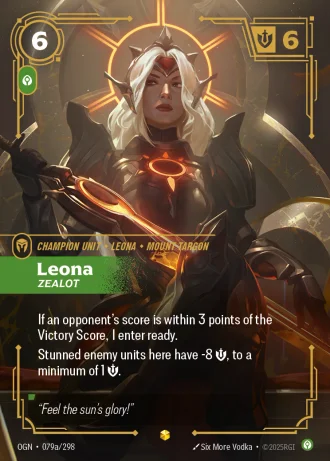 Leona, Zealot #079a/298 — Origins