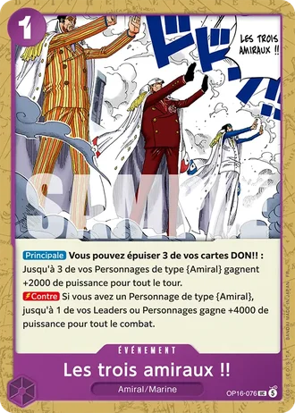 Les trois amiraux !! (OP16-076) — L'Heure de la Bataille Décisive (OP16)
