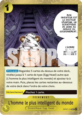 L'homme le plus intelligent du monde (OP07-114) (Reprint) — ONE PIECE CARD THE BEST vol.2 (PRB02)
