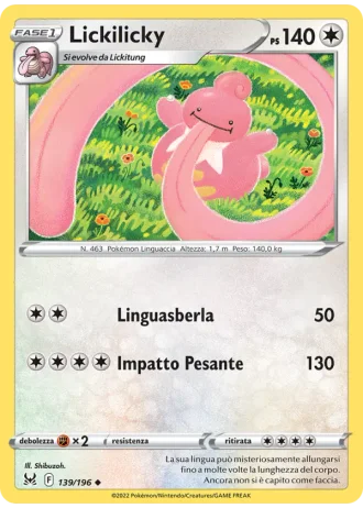 Lickilicky #139 — Origine Perduta