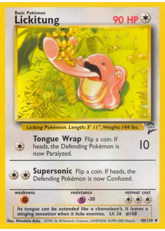 Lickitung #48/130 — Base Set 2