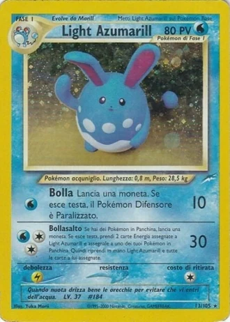 Light Azumarill (1ª Edizione) #13/105 — Neo Destiny (1ª Edizione)