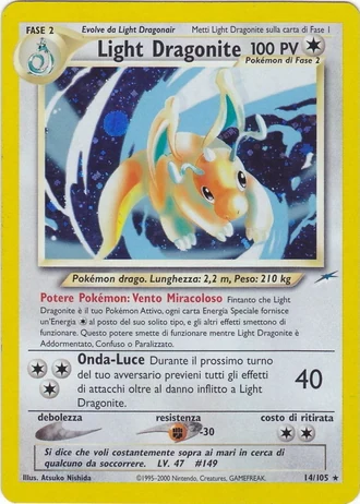 Light Dragonite (1ª Edizione) #14/105 — Neo Destiny (1ª Edizione)