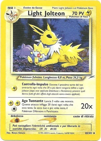 Light Jolteon (1ª Edizione) #48/105 — Neo Destiny (1ª Edizione)