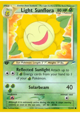 Light Sunflora #72/105 — Neo Destiny