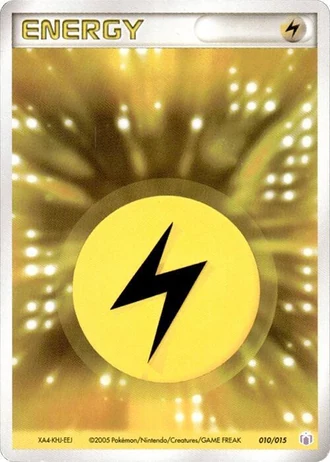 Lightning Energy #10/15 — Gift Box Mew • Lucario: Mew Quarter Deck