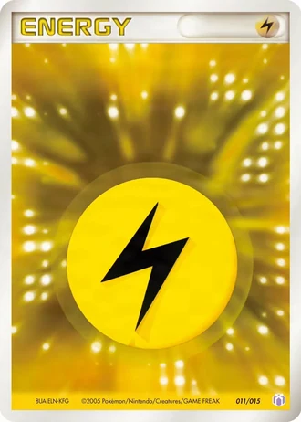 Lightning Energy #11/15 — Gift Box Mew • Lucario: Mew Quarter Deck