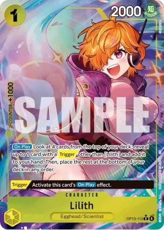 Lilith (OP13-113) (Alternative Art) — Carrying on His Will (OP13)