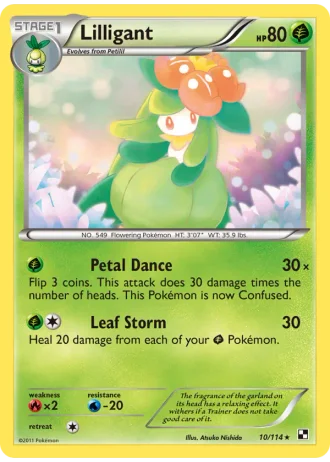 Lilligant #10 — Black & White