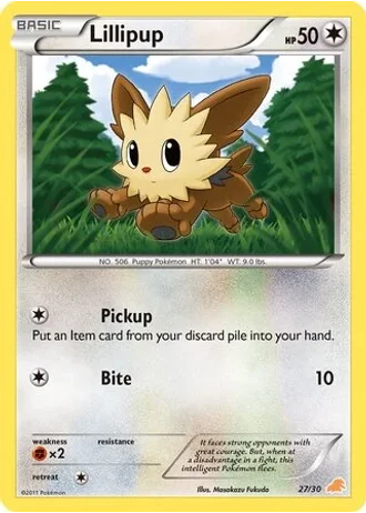 Lillipup #27/30 — BW trainer Kit (Excadrill)