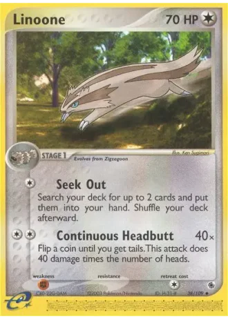 Linoone #38/109 — EX Rubino & Zaffiro