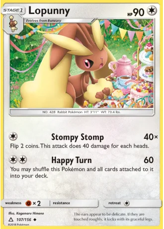 Lopunny #107/156 — Ultra Prism