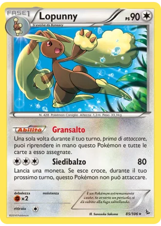 Lopunny #85/106 — Fuoco Infernale