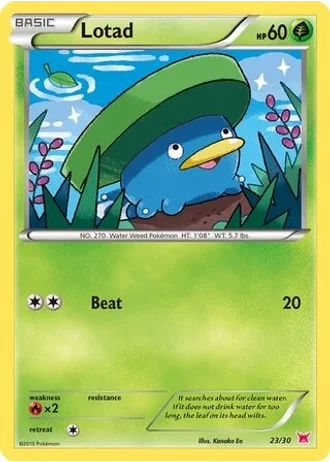 Lotad #23 — XY trainer Kit (Latias)