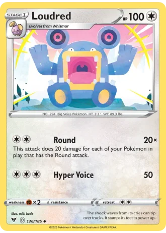 Loudred #136/185 — Vivid Voltage