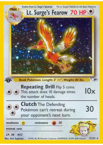 Lt. Surge's Fearow (1st Edition) #7/132 — Gym Heroes (1st Edition)