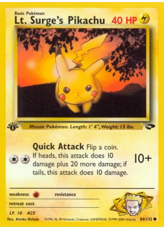 Lt. Surge's Pikachu #84 — Gym Challenge