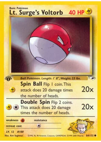 Lt. Surge's Voltorb #84 — Gym Heroes
