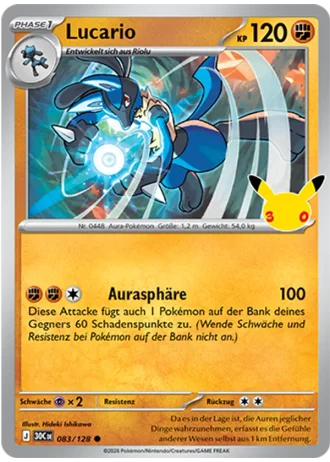 Lucario #083/128 — 30 Jahre